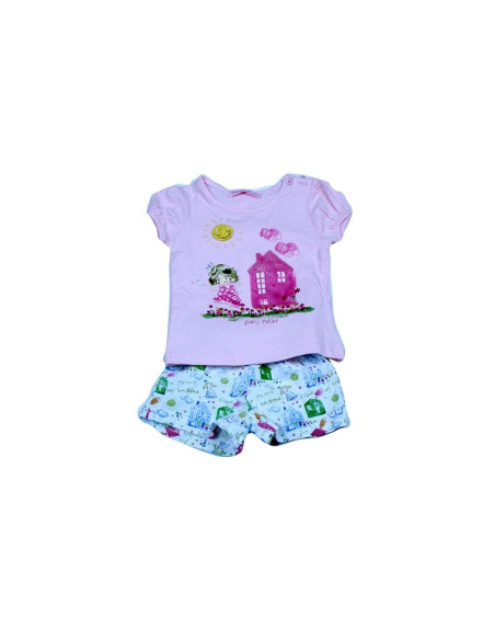Conjunto corto short dibujo bebé niña 