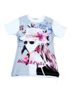 Camiseta manga corta chica con sombrero 