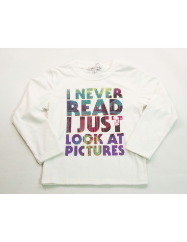 Camiseta manga larga letras niño 