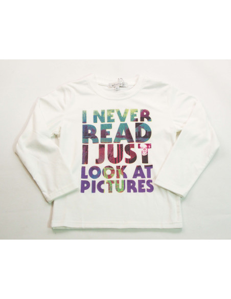 Camiseta manga larga letras niño 