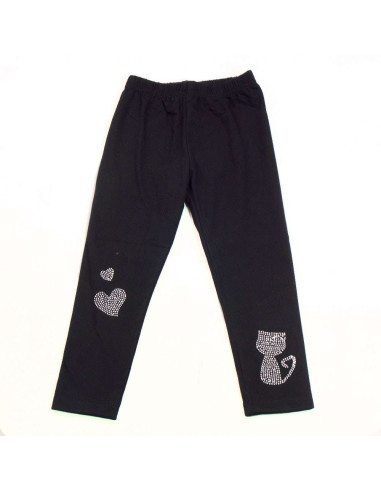Leggings corazones gato niña 