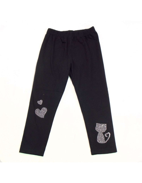 Leggings corazones gato niña 