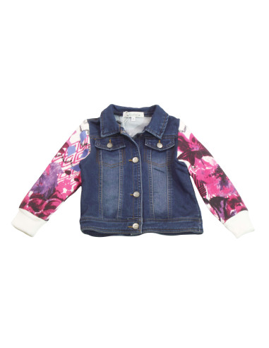Cazadora tejana estampada niña 