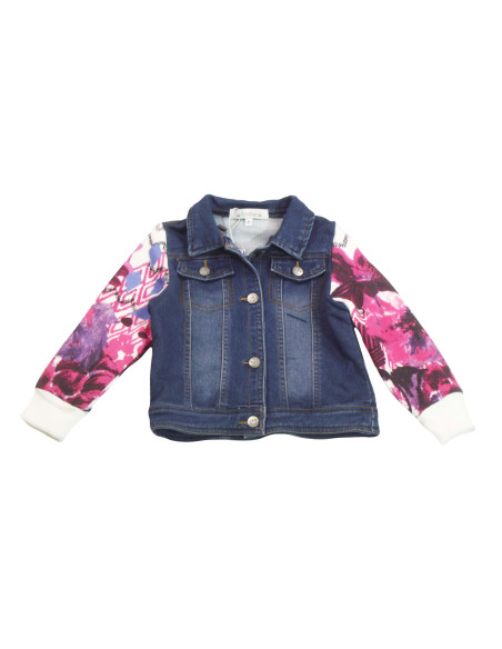 Cazadora tejana estampada niña 