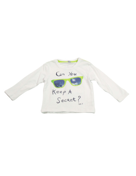 Camiseta manga larga gafas bebé niño 