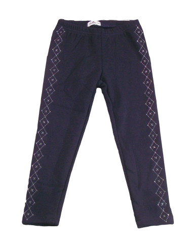 Leggings bandas strass niña 