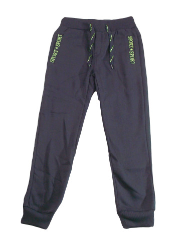 Pantalón largo felpa sport azul niño 