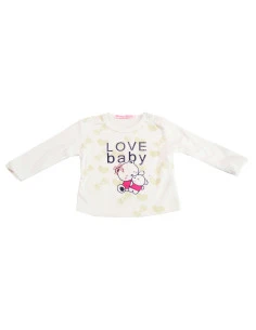 Camiseta manga larga love baby bebé niña 
