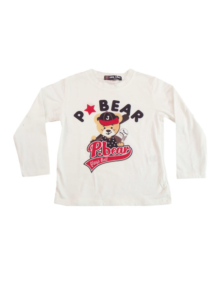 Camiseta manga larga oso bebé niño 