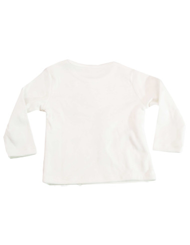 Camiseta manga larga flor bebé niña 