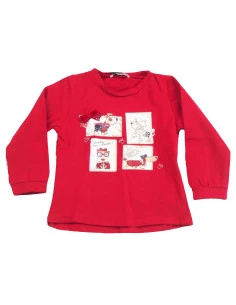 Camiseta manga larga perros bebé niña 