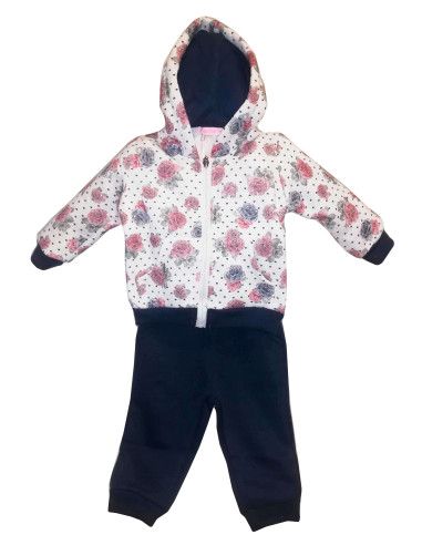 Ropa bebe niña | Chándal estampado bebé niña | dyley Color Marino Talla 6/9  Meses
