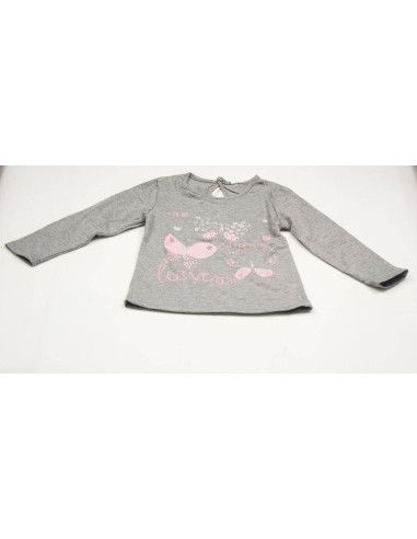 Camiseta manga larga gris bebé niña [product.brand] 1 - Ropa para Bebé | dyley | 