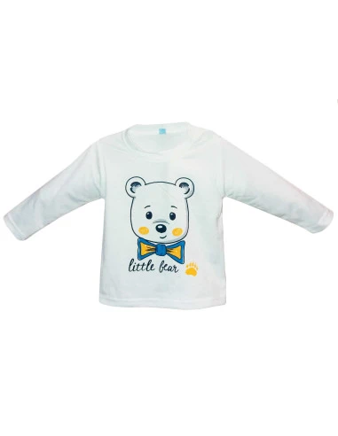 Camiseta manga larga oso bebé niño 