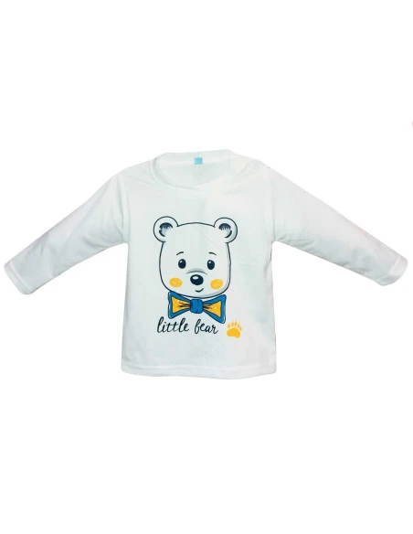 Camiseta manga larga oso bebé niño 