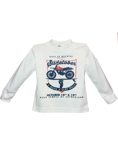 Camiseta manga larga moto bebé niño 