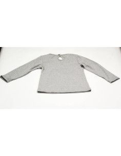 Camiseta manga larga gris bebé niña  2