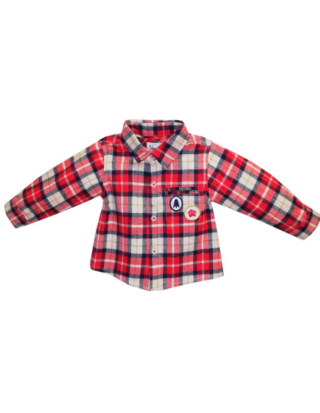 Camisa manga larga cuadros bebé niño 