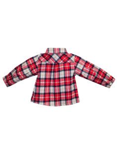 Camisa manga larga cuadros bebé niño  2