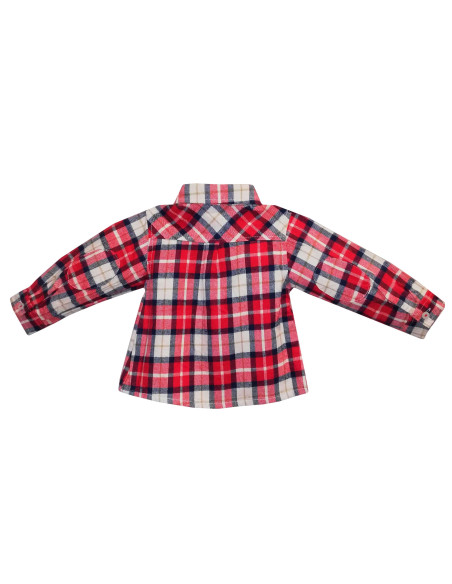 Camisa manga larga cuadros bebé niño 
