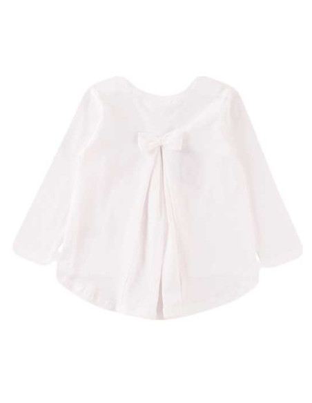 Camiseta manga larga con lazo niña 