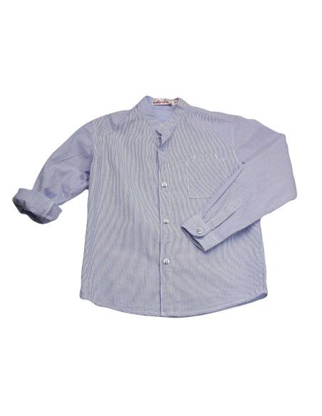 Camisa manga larga cuello mao niño 