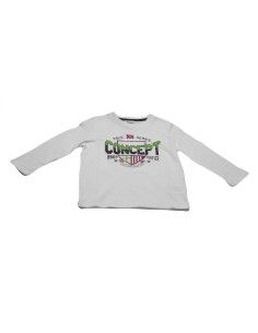 Camiseta manga larga letras niño 