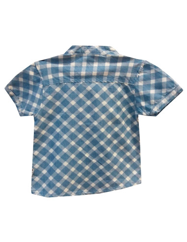 Camisa manga corta cuadros bebé niño 