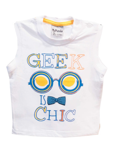 Camiseta tirantes anchos gafas bebé niño 