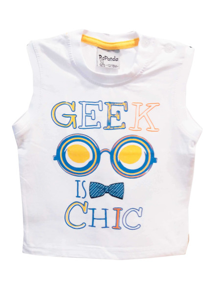 Camiseta tirantes anchos gafas bebé niño 