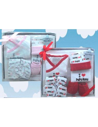 Caja regalo rosa primera puesta 