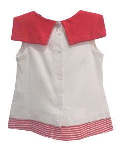 Vestido marinero rojo bebé niña  2