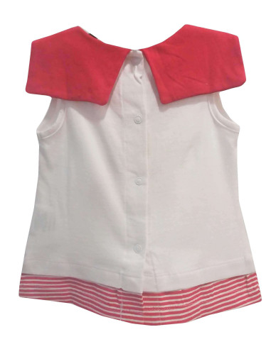 Vestido marinero rojo bebé niña 