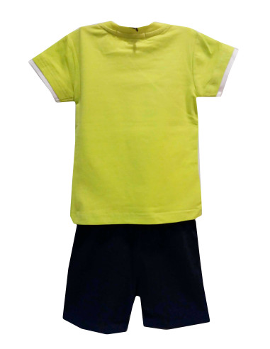 Conjunto manga corta ferrocarril bebé niño 