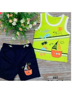 Conjunto tirantes barquito niño 
