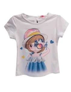 Camiseta manga corta foto niña 