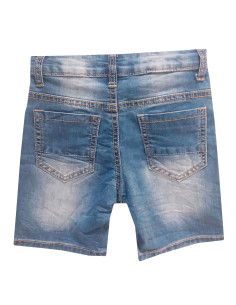 Bermuda denim franja roja niño  2