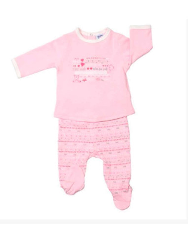Conjunto polaina lazos bebé niña 