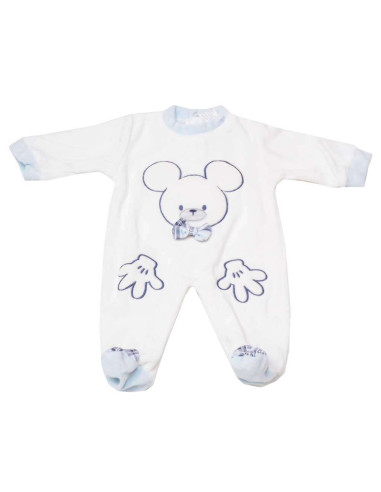 Pijama largo tundosado oso bebé 