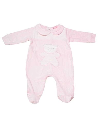 Pijama largo tundosado con cuello bebé niña [product.brand] 1 - Ropa para Bebé | dyley | 