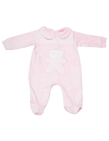 Pijama largo tundosado con cuello bebé niña [product.brand] 1 - Ropa para Bebé | dyley | 