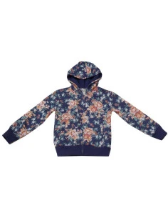 Sudadera capucha estampada niña 