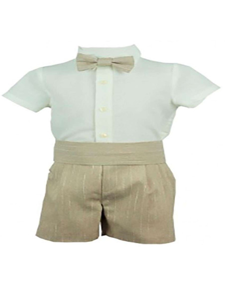Conjunto de vestir manga corta y bermuda niño 