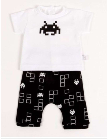Conjunto pantalón pirata pacman bebé niño 