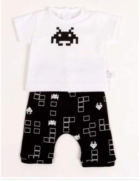 Conjunto pantalón pirata pacman bebé niño 