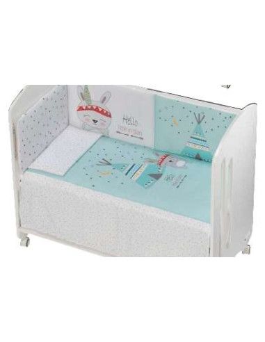 Cuna Lovely bebé + coordinado tipi oso 