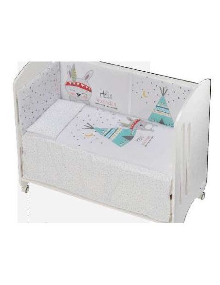 Cuna Lovely bebé + coordinado tipi oso 