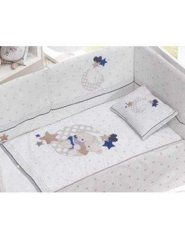 Cuna Lovely bebé + coordinado oso amoroso 
