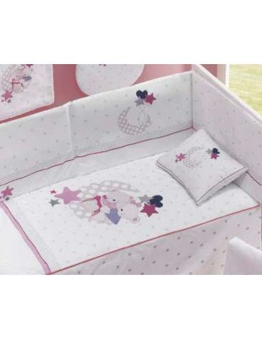 Cuna Lovely bebé + coordinado oso amoroso 