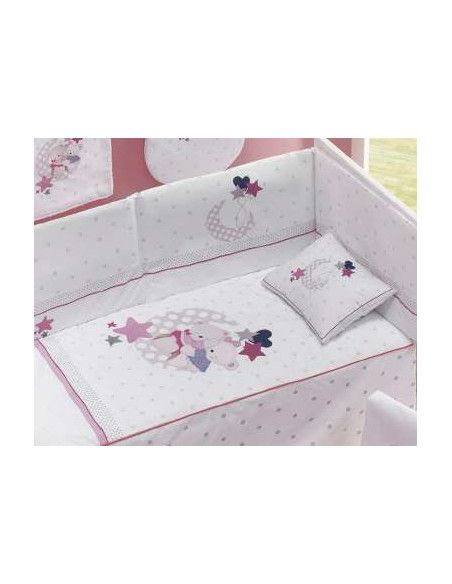 Cuna Lovely bebé + coordinado oso amoroso 